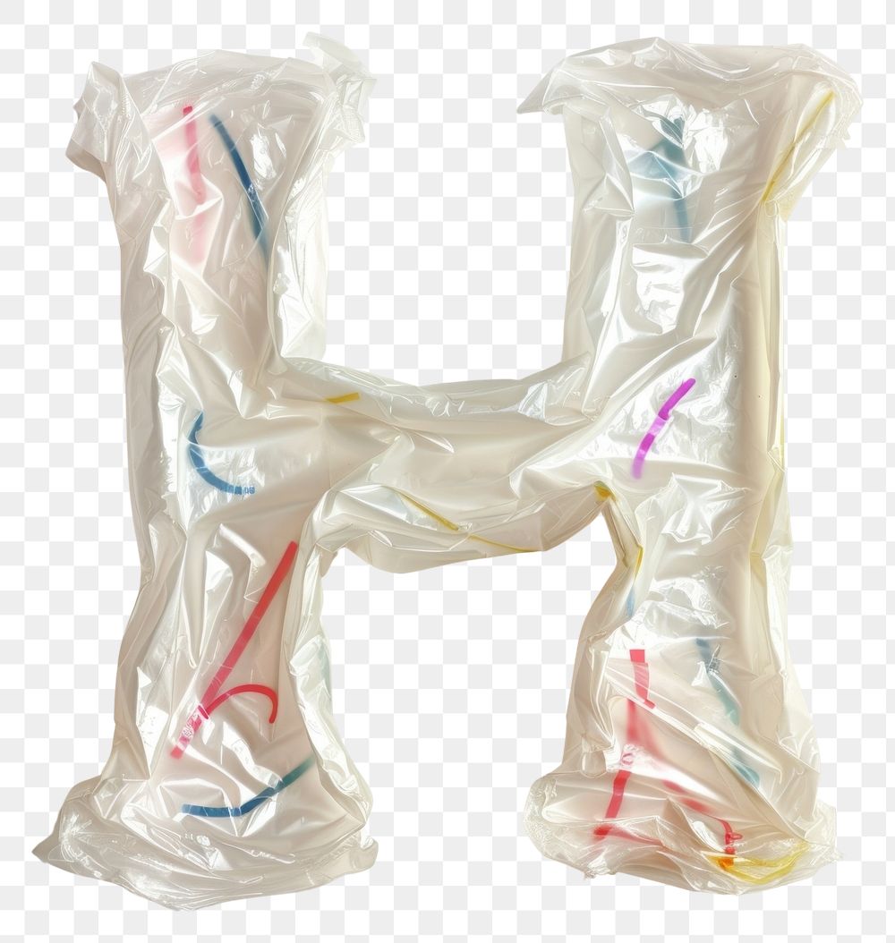 PNG Plastic bag alphabet H white background creativity diaper.