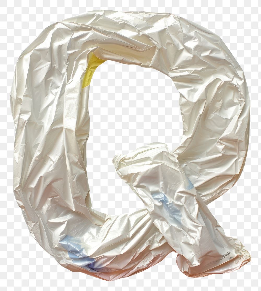 PNG Plastic bag alphabet Q white white background aluminium.