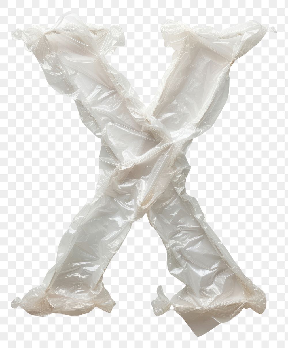 PNG Plastic bag alphabet X white white background textile.