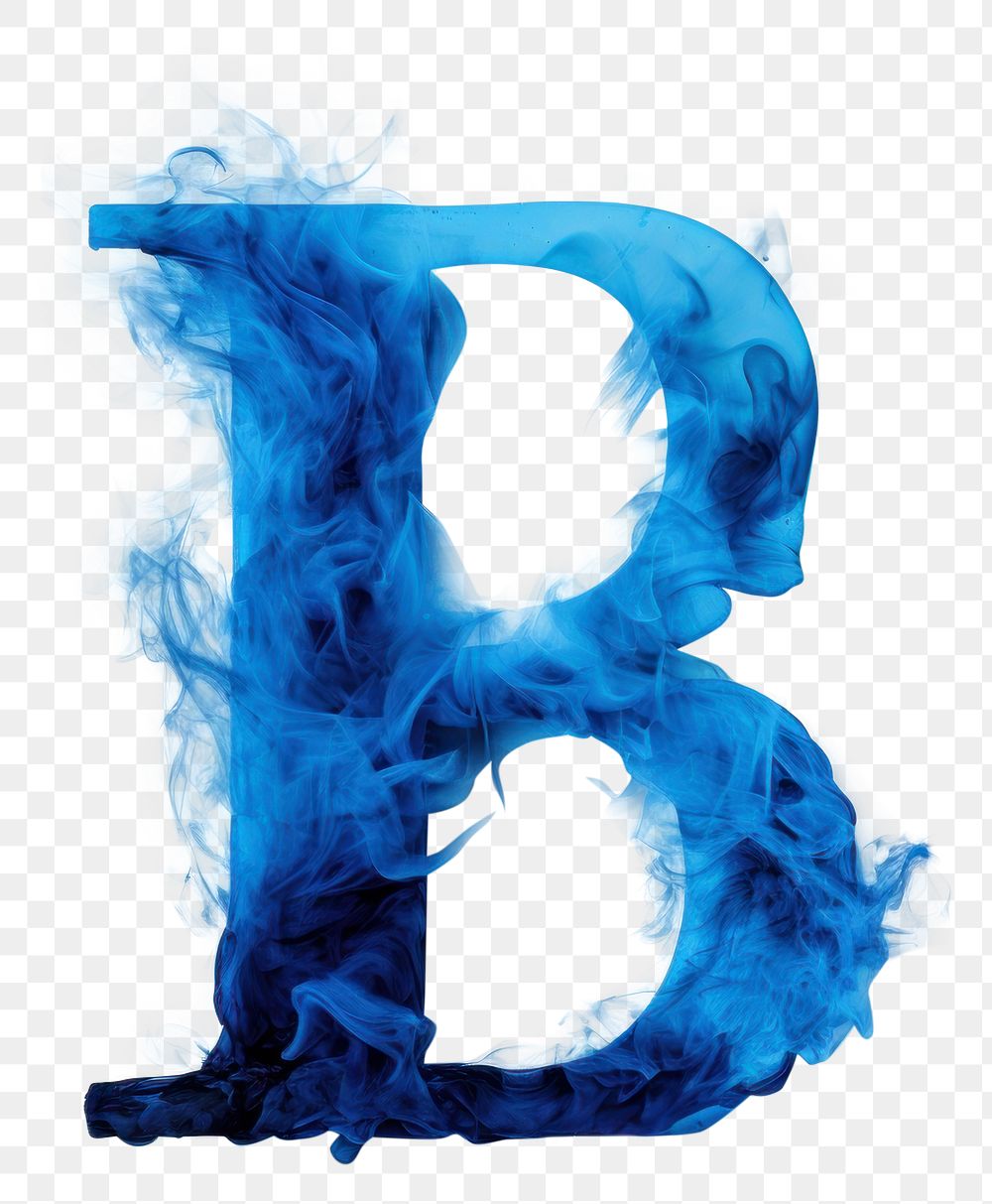 PNG Blue flame letter B font text accessories.
