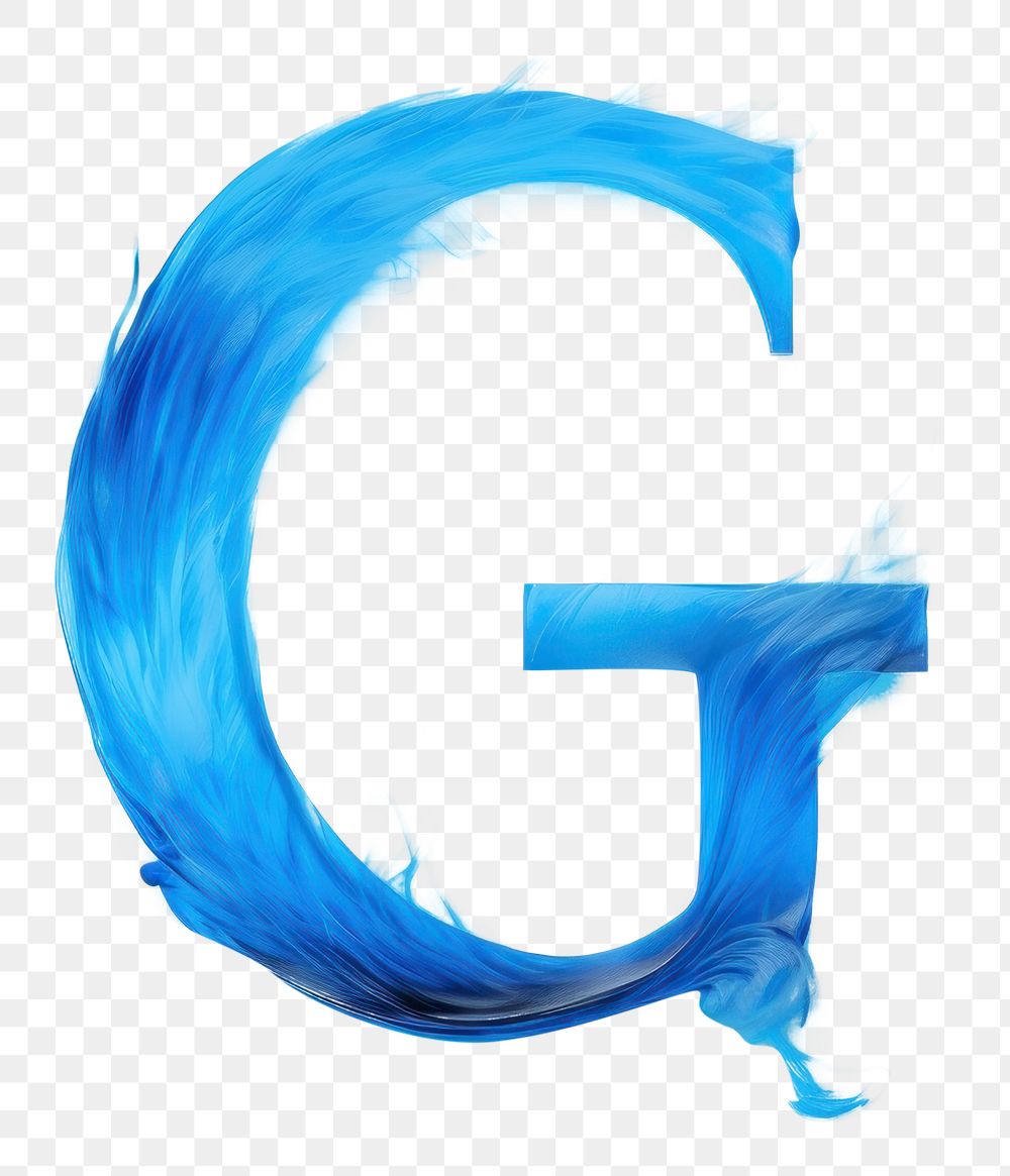 PNG Blue flame letter G font text logo.