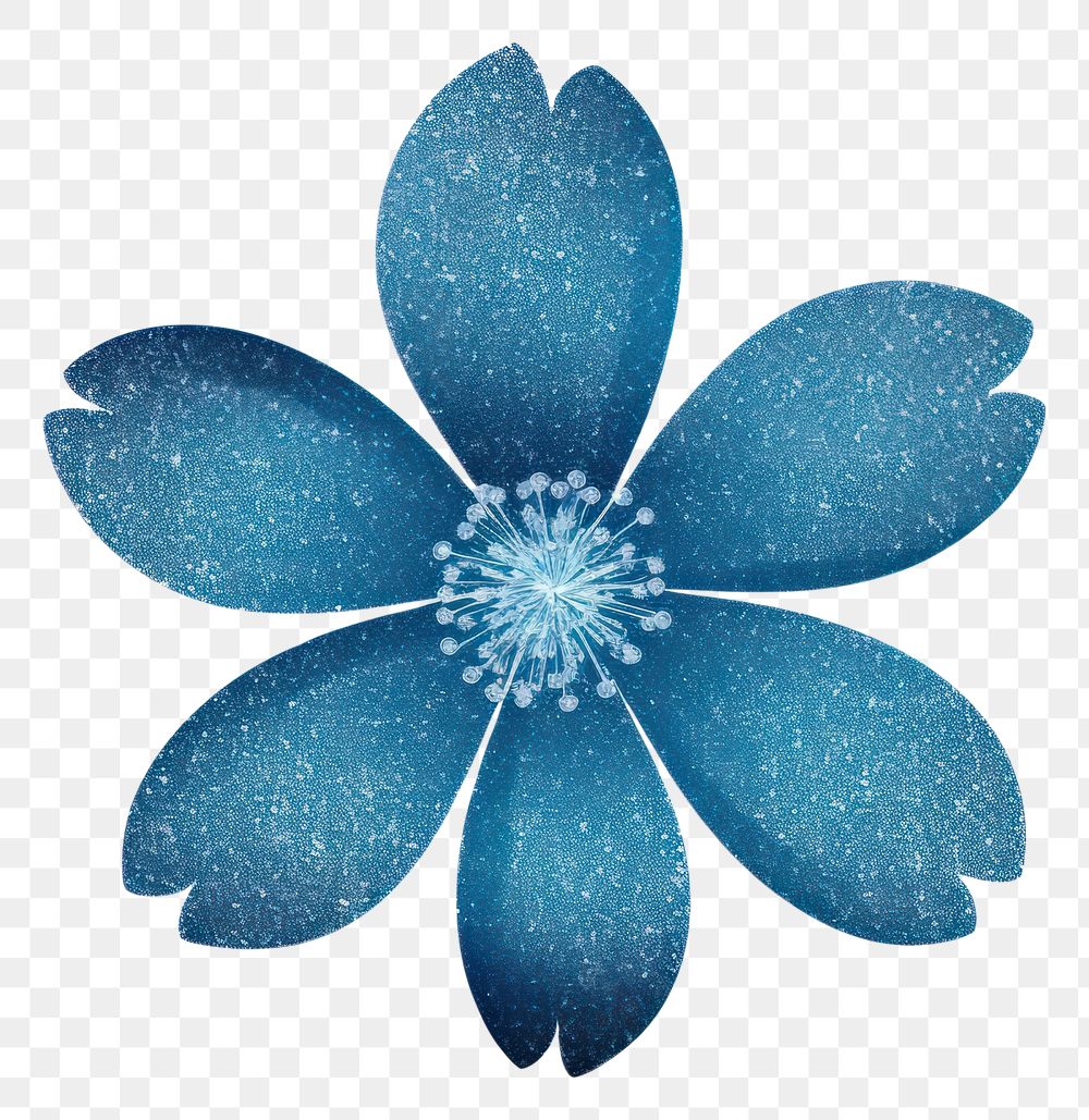 PNG Blue flower icon nature petal plant.