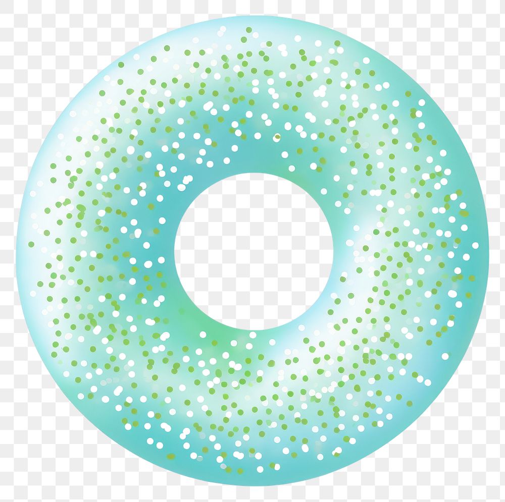 PNG Confectionery turquoise doughnut pattern.