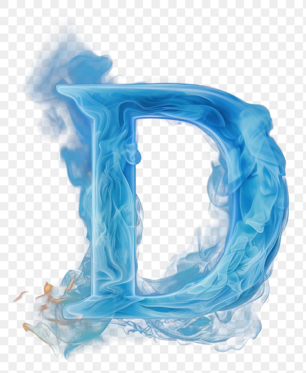 PNG Blue flame letter D font darkness abstract.