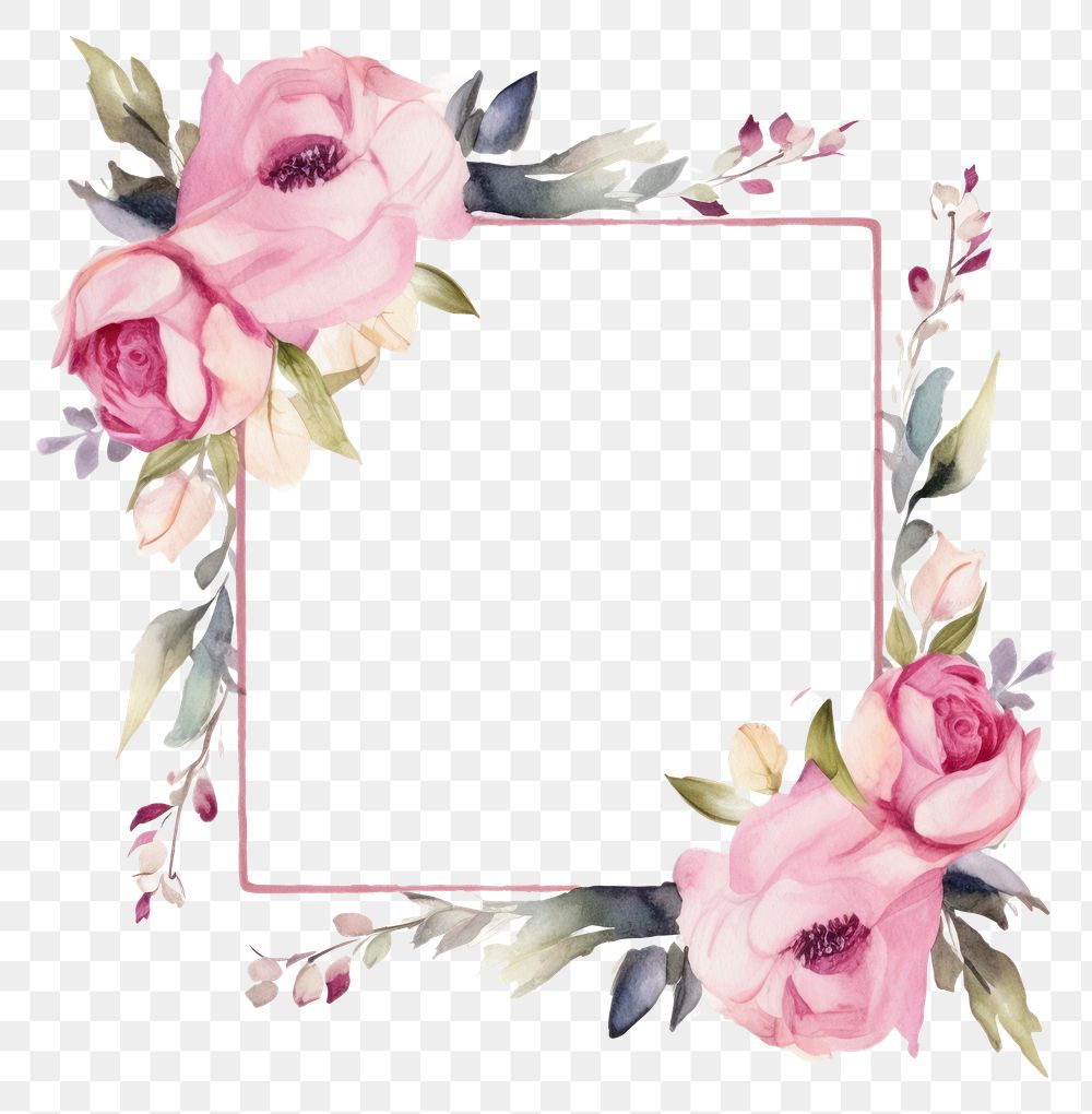 PNG Funeral frame watercolor pattern flower wreath.