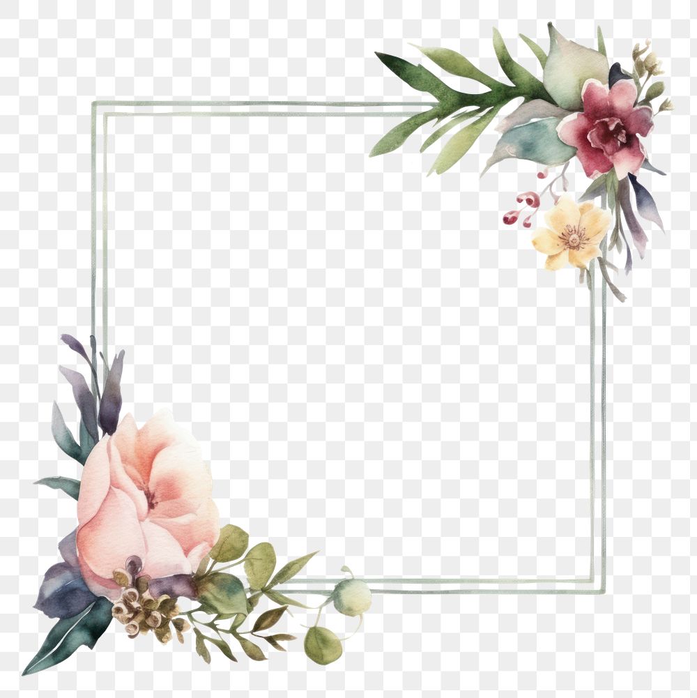 PNG Funeral frame watercolor pattern wreath flower.