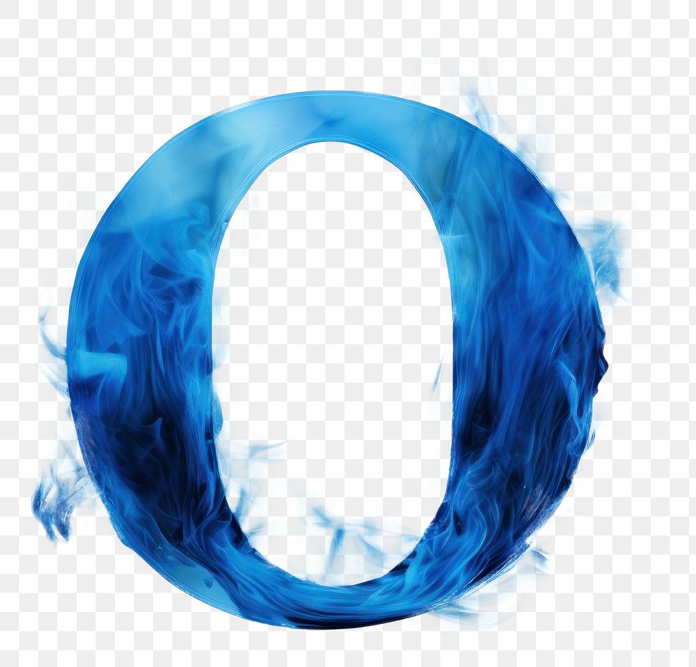 PNG Blue flame letter O font accessories simplicity.