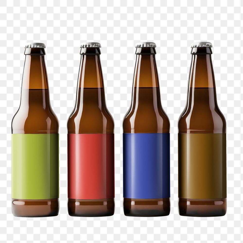 PNG beer bottles, transparent background