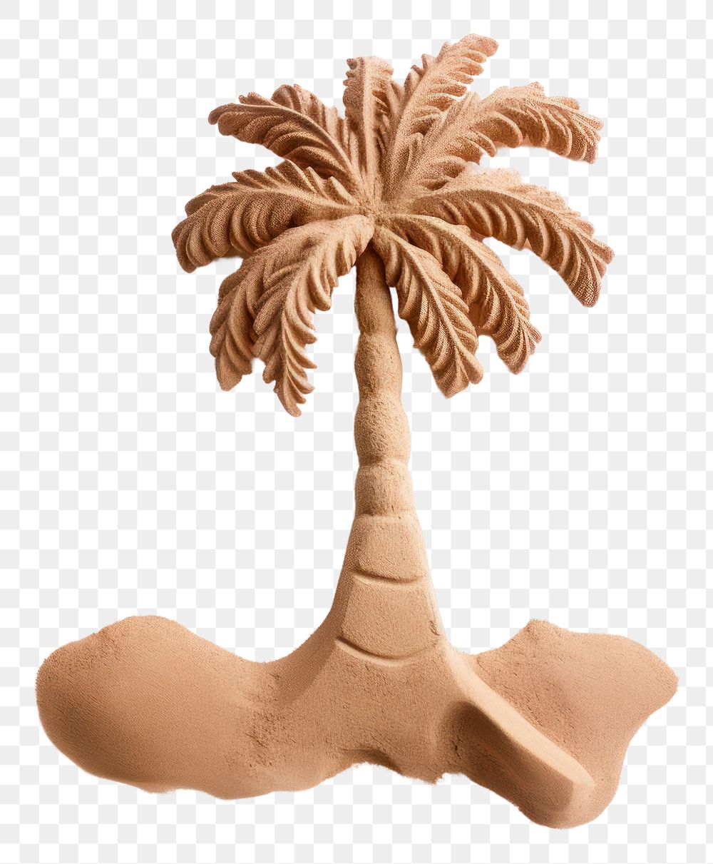 PNG Kids Sand Sculpture plam tree white background representation confectionery.