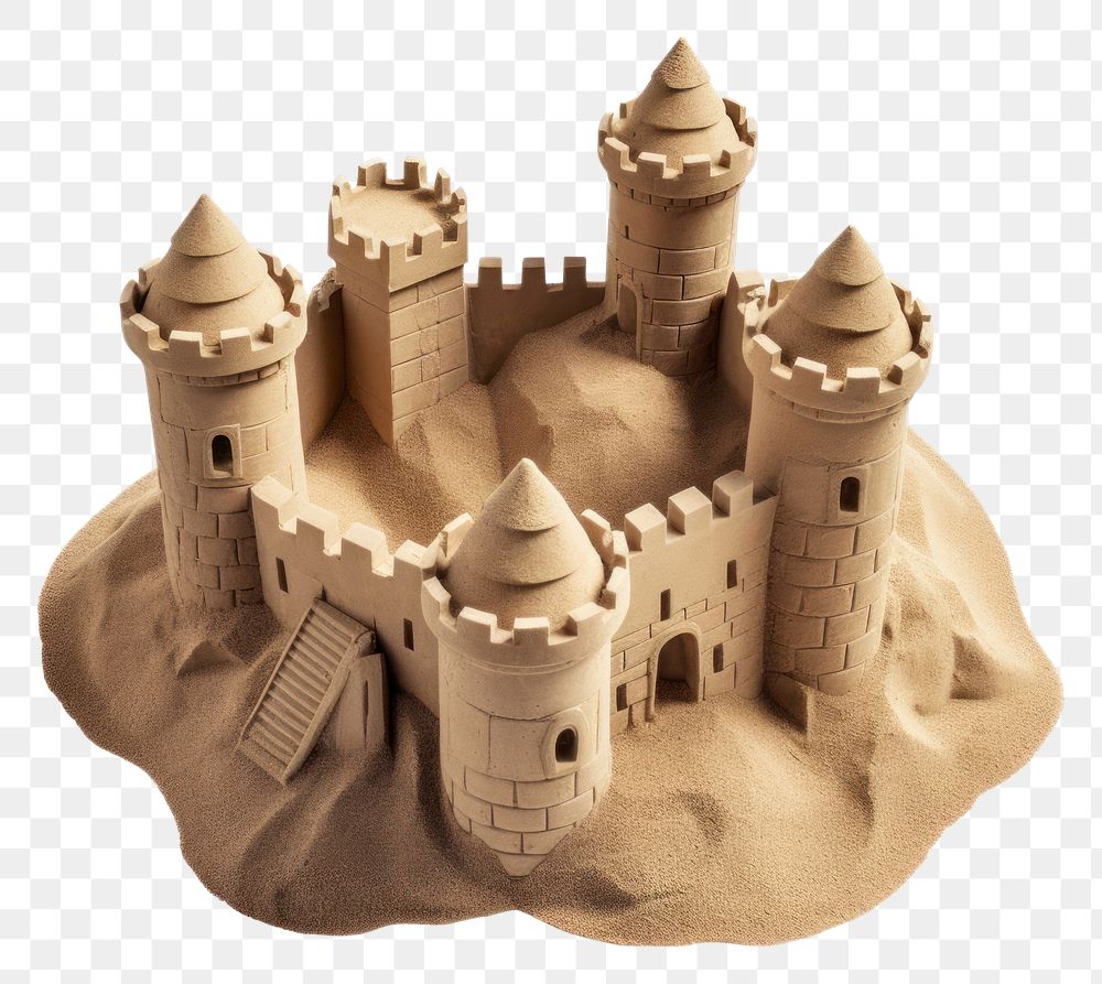 PNG Sand Sculpture castle sand architecture white background.