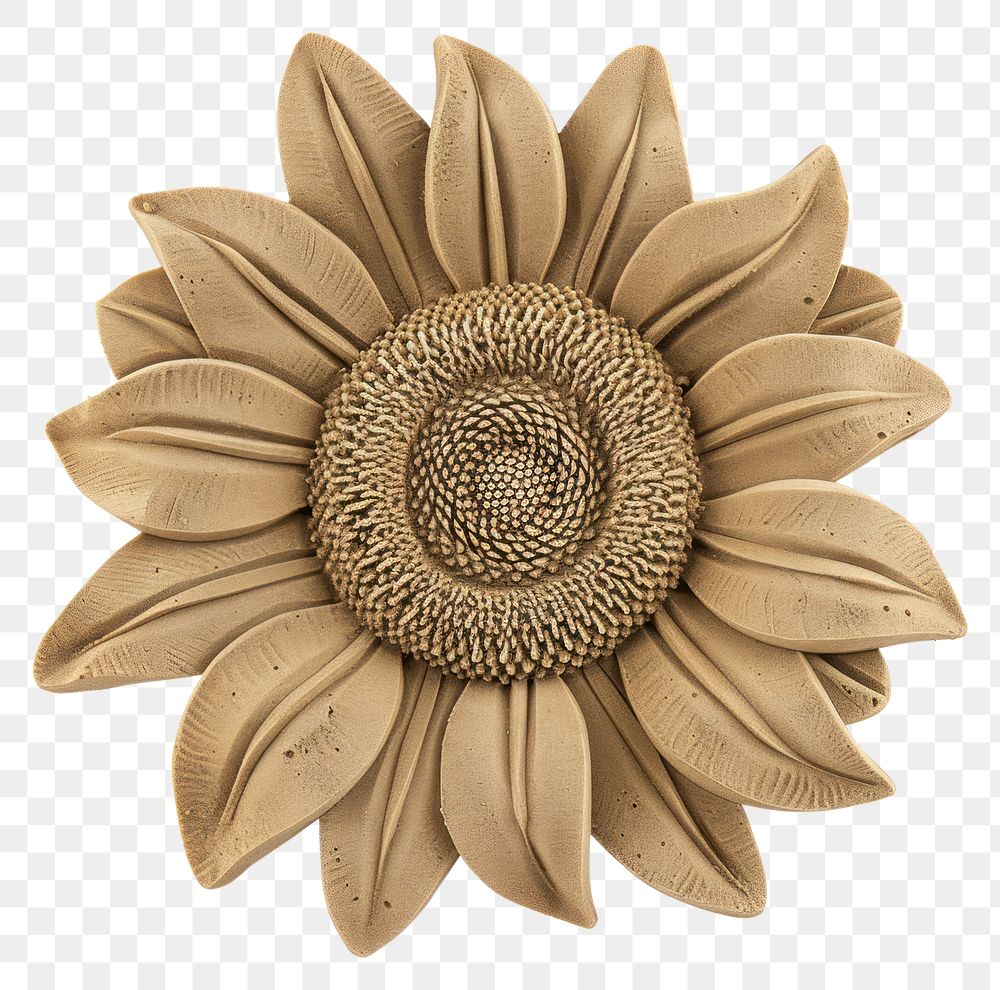 PNG Sunflower brooch plant inflorescence.