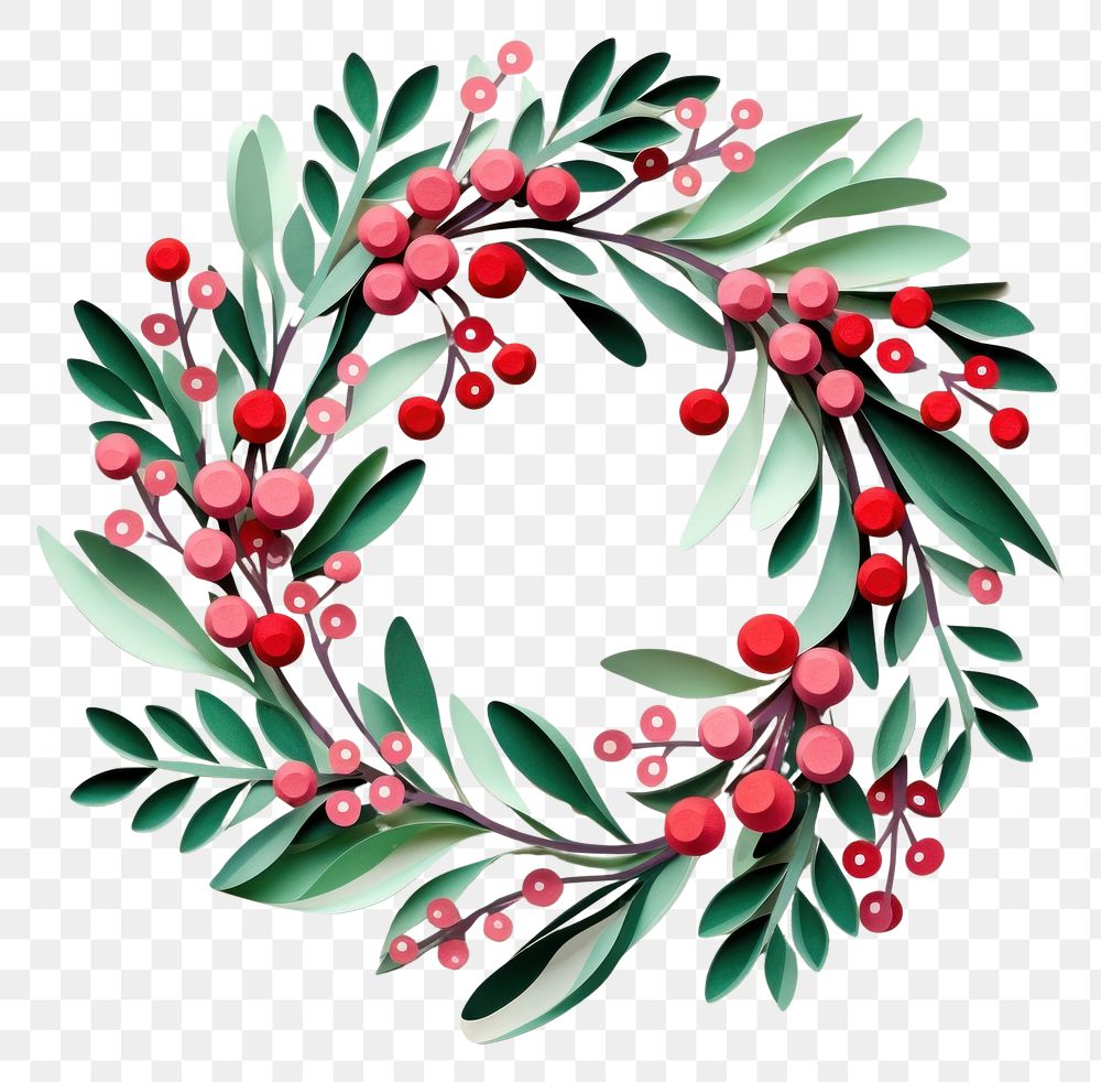 PNG Mistletoe wreath celebration creativity decoration.