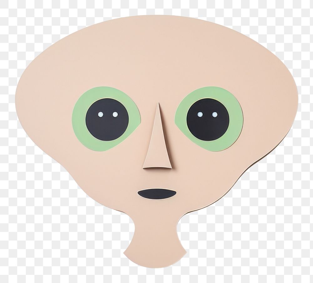 PNG Alien portrait face anthropomorphic.