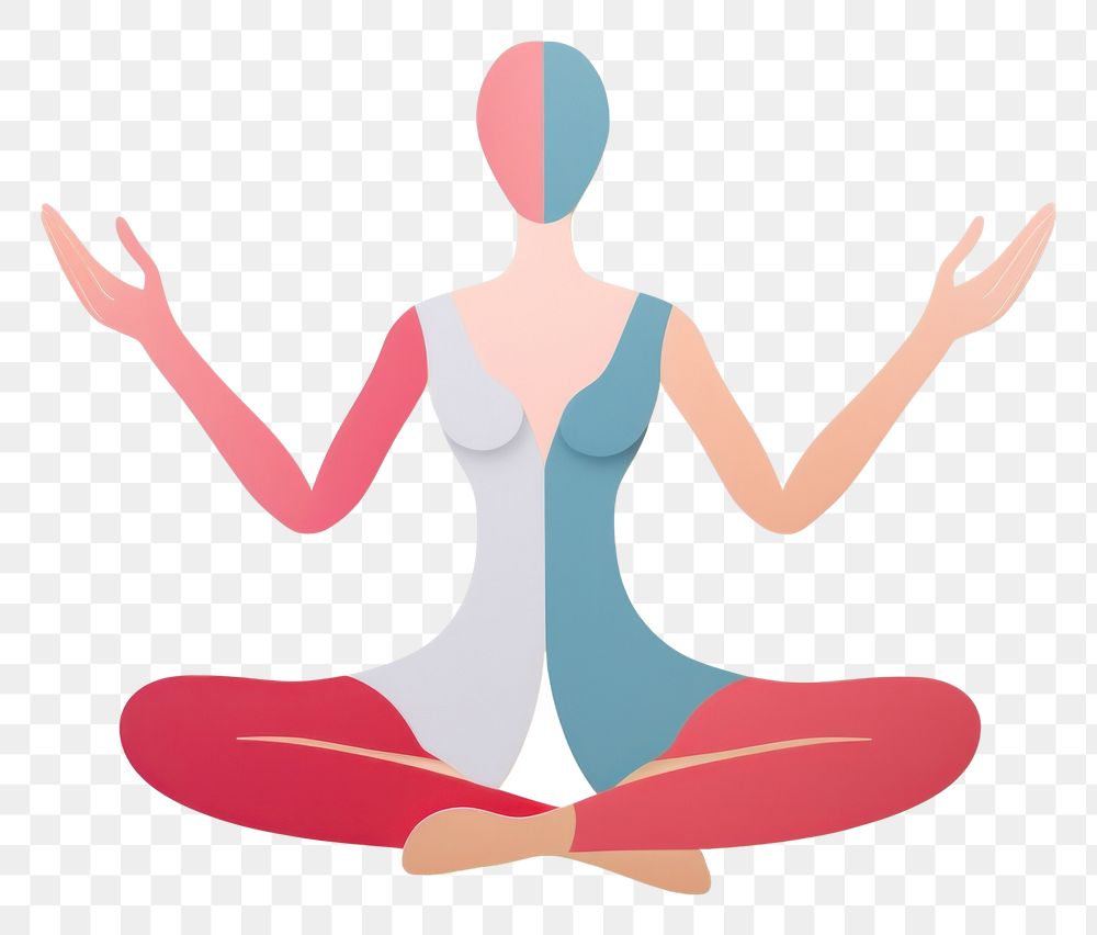 PNG Yoga representation spirituality cross-legged.