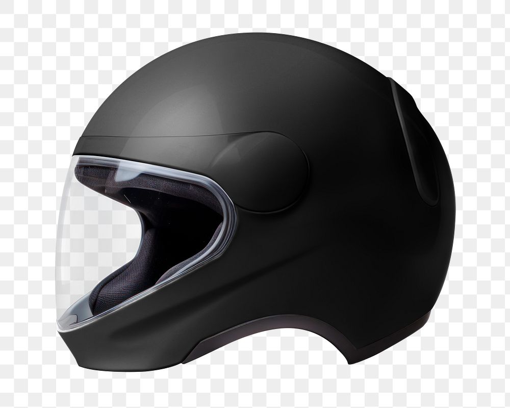PNG Black helmet, transparent background
