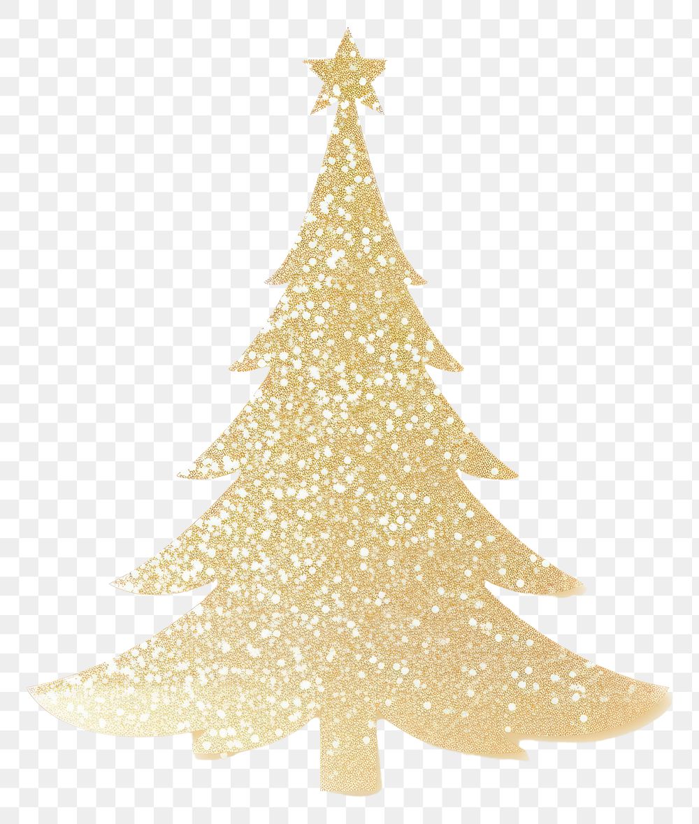 PNG Glitter Christmas tree icon christmas shape white background.