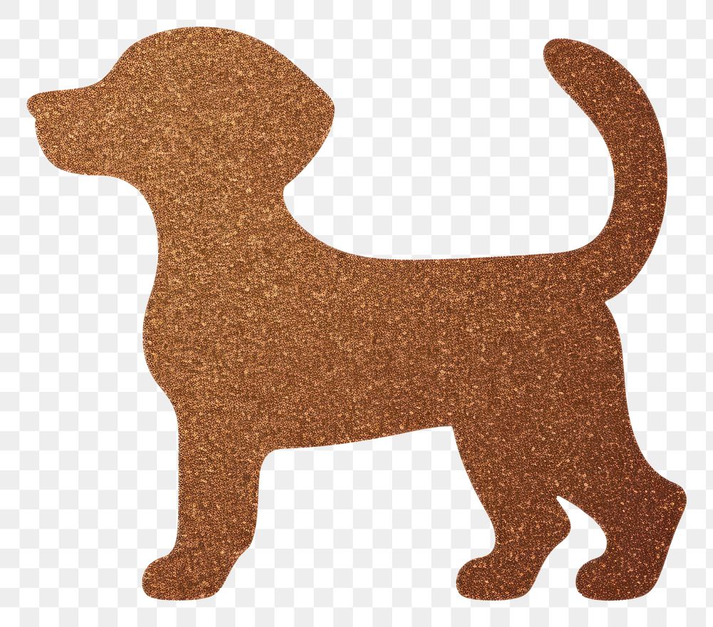 PNG Brown dog icon animal mammal shape.