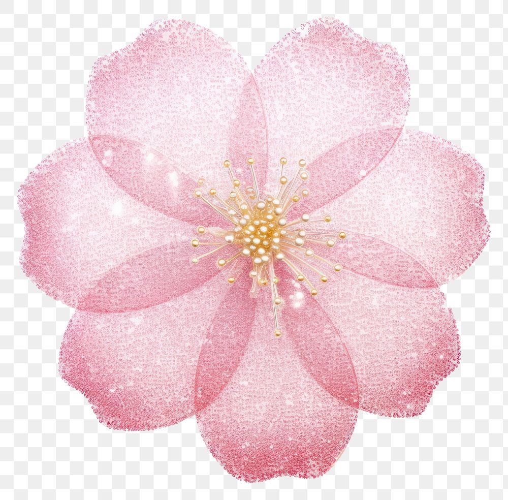 PNG Pink flower icon blossom petal plant.