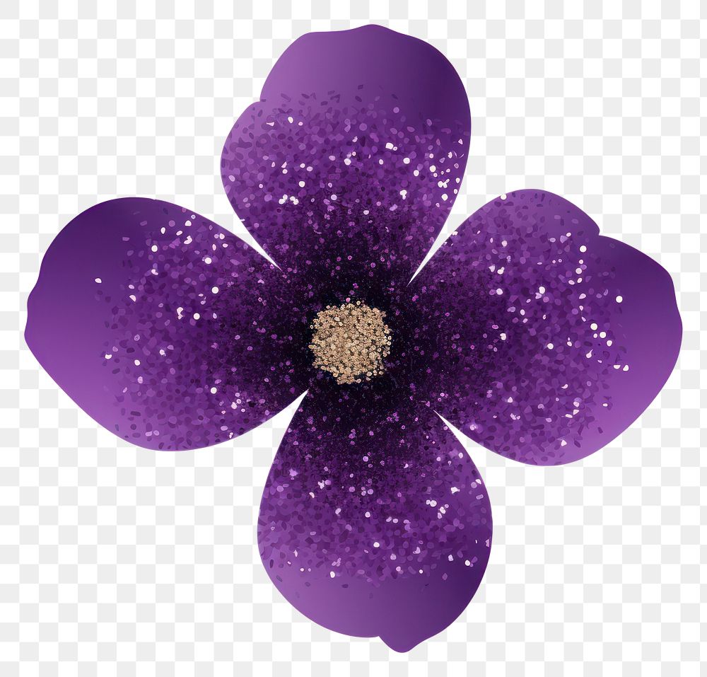 PNG Purple flower icon blossom glitter petal.