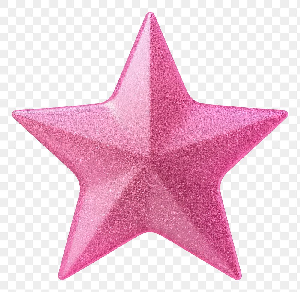 PNG Glitter pink star icon shape white background celebration.