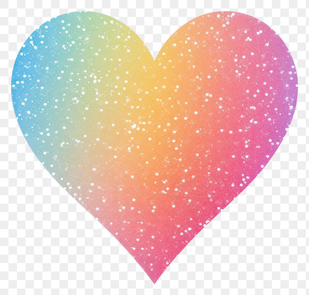 PNG Glitter rainbow heart icon backgrounds shape white background.