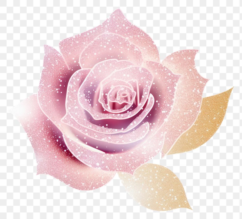 PNG Glitter rose icon flower petal plant.