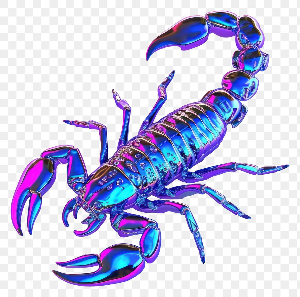 PNG Neon scorpion lobster seafood animal