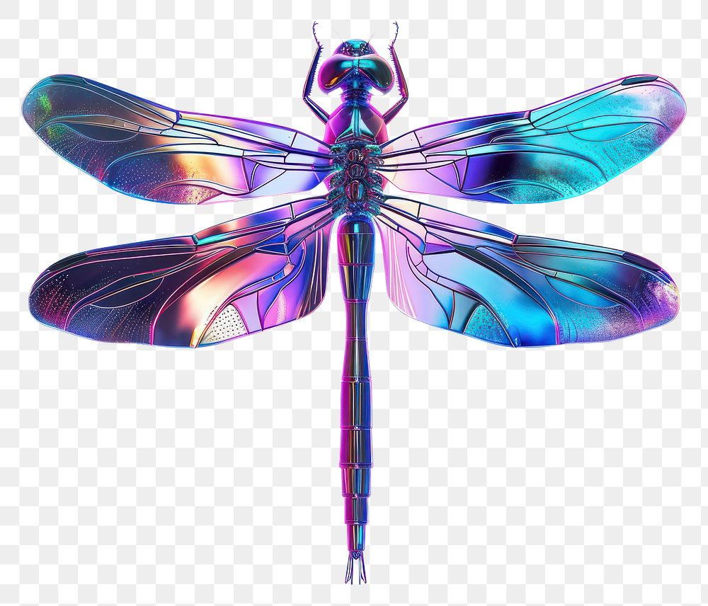 PNG Neon small dragonfly animal insect purple.