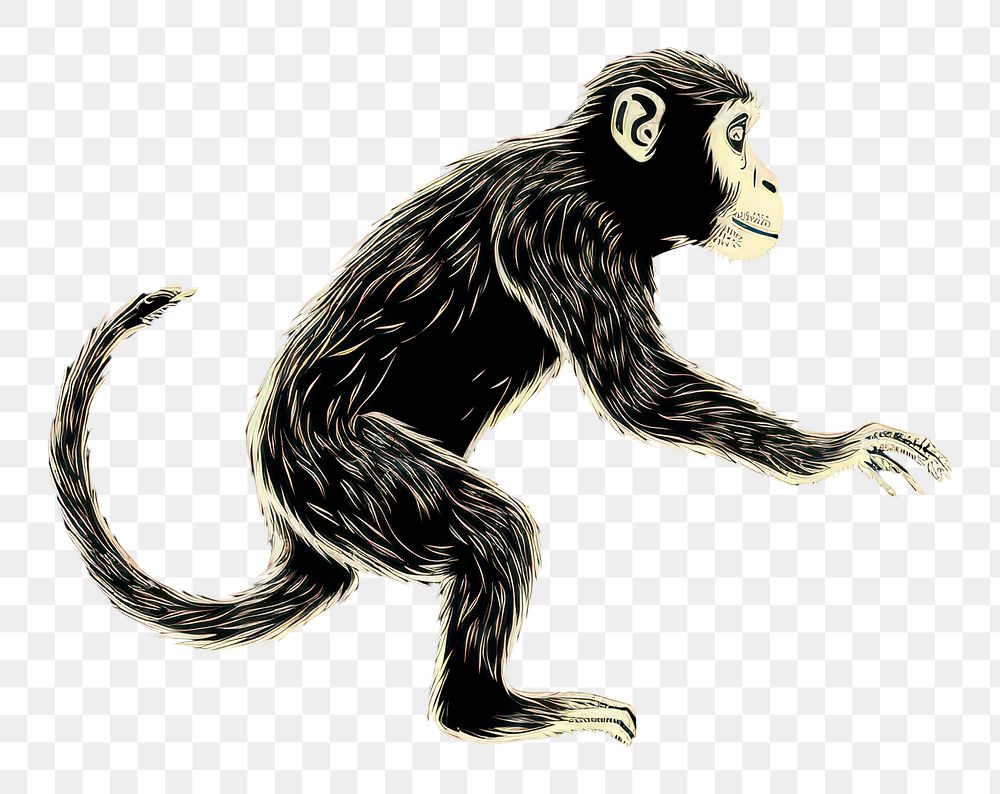 PNG Monkey wildlife animal mammal.