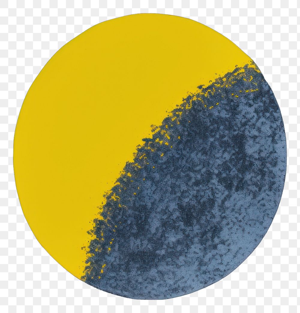 PNG Moon yellow space art.