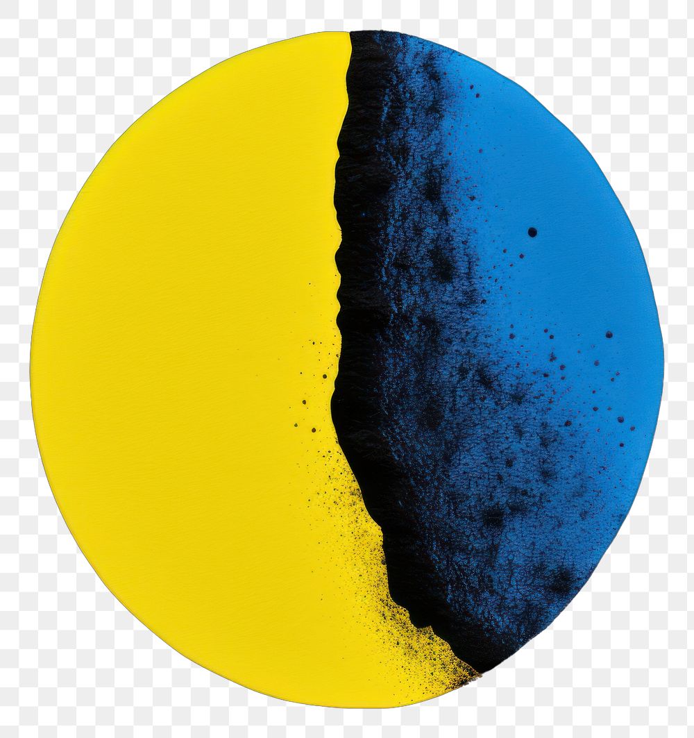 PNG Realistic moon space yellow black.