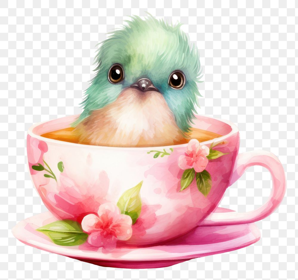 PNG Saucer coffee drink bird.