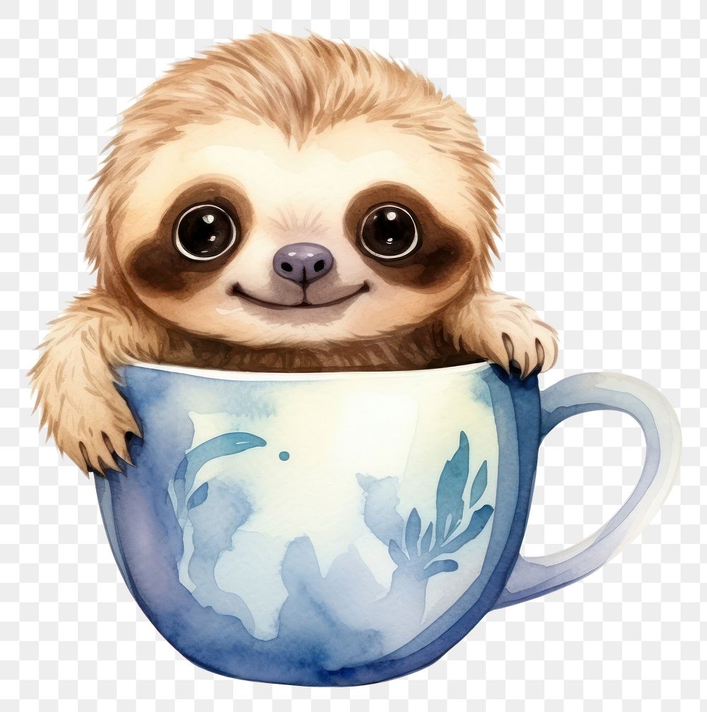 PNG Mammal animal sloth cup.