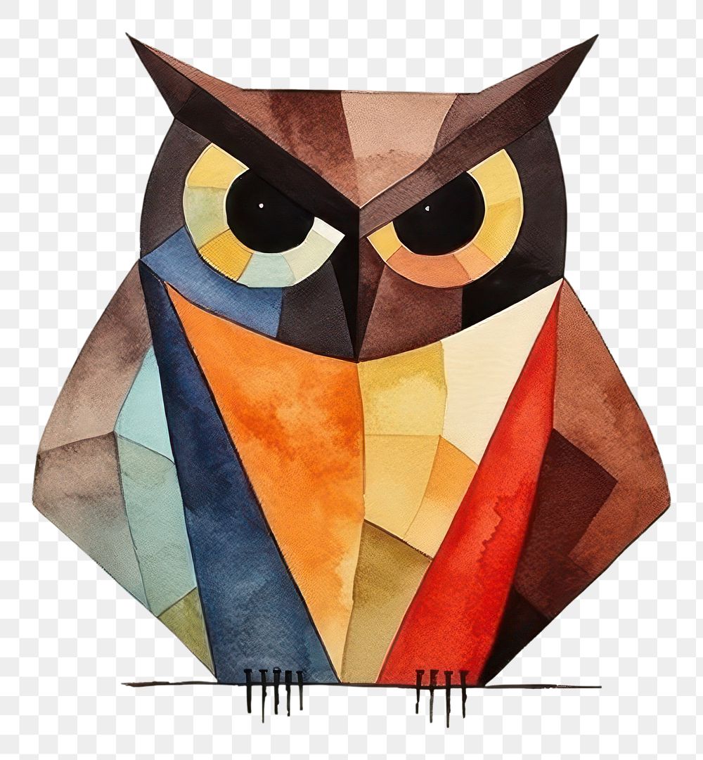 PNG Owl art drawing collage.