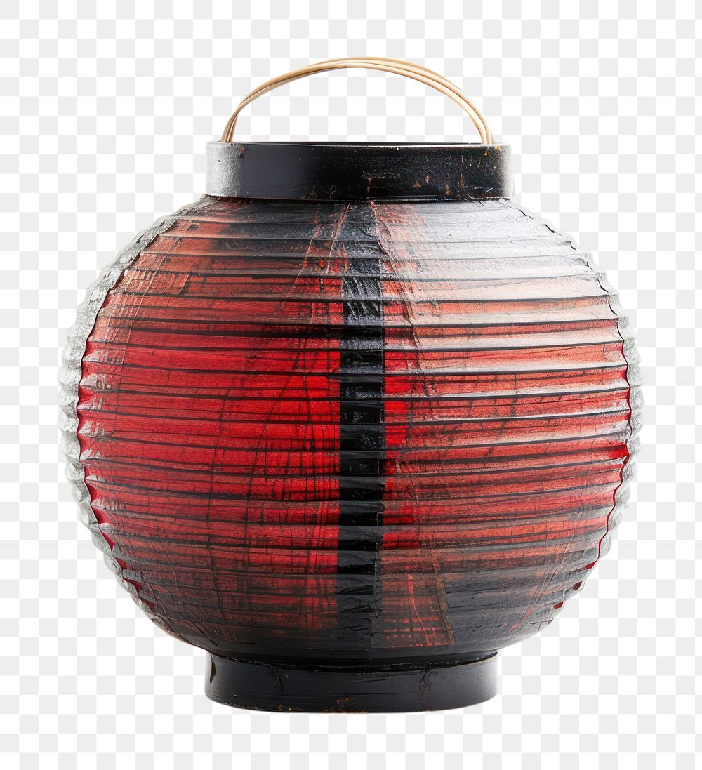 PNG Japanese lantern vase urn.