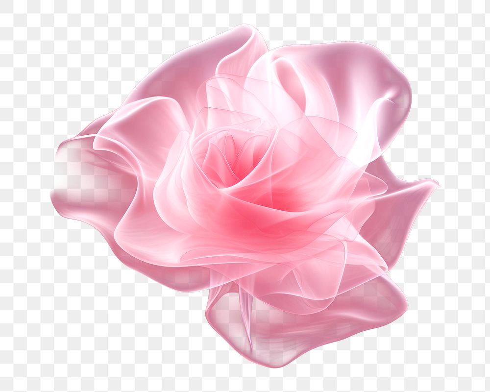 PNG Abstract smoke of rose flower shape petal.