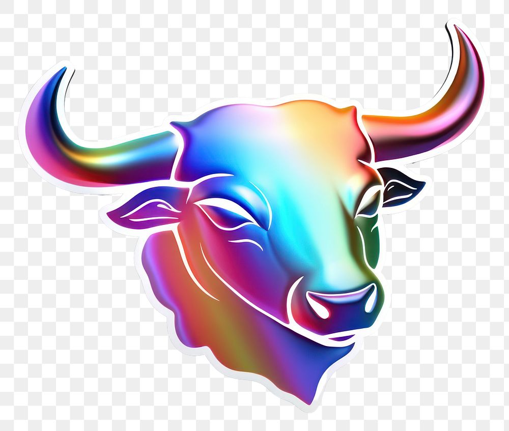 PNG Taurus zodiac sign sticker livestock cattle animal.