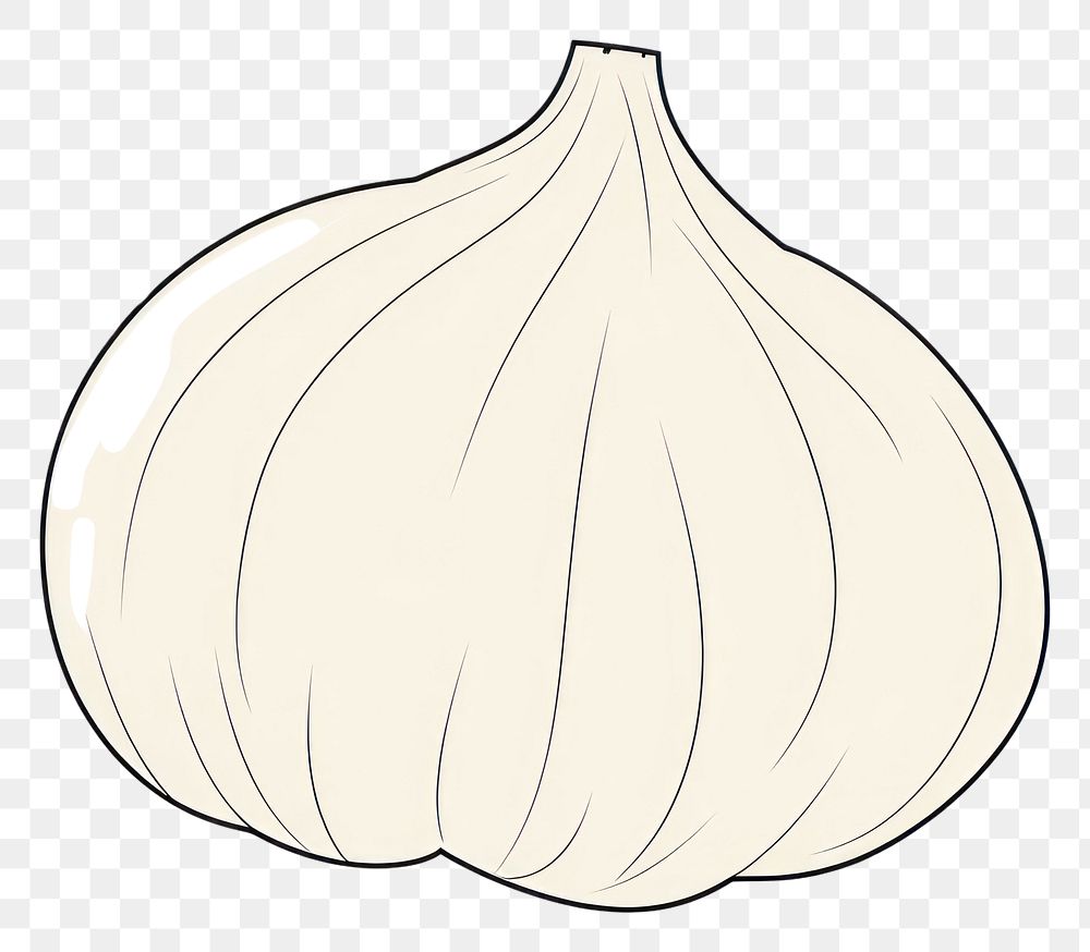 PNG Garlic vegetable food ingredient.