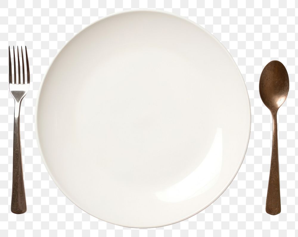 PNG Restaurant food plate spoon white