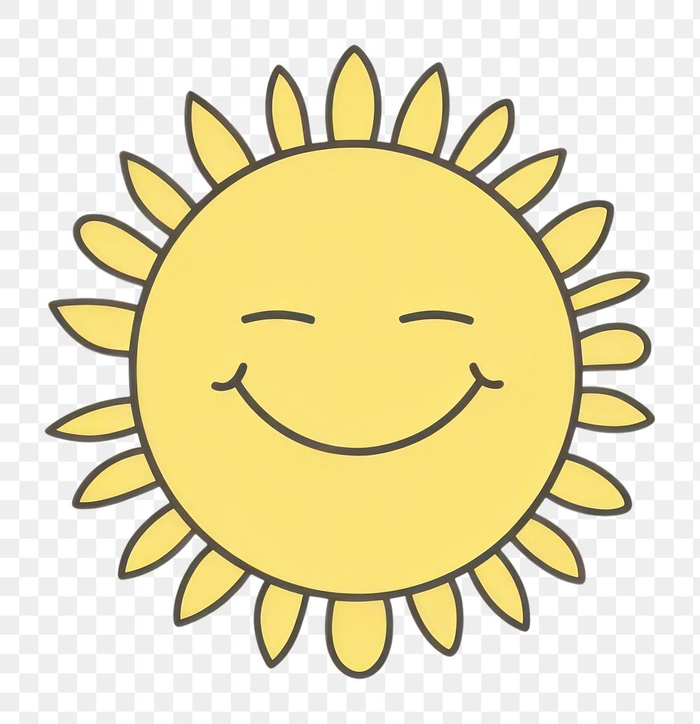 PNG Sun smiling icon outdoors shape creativity.