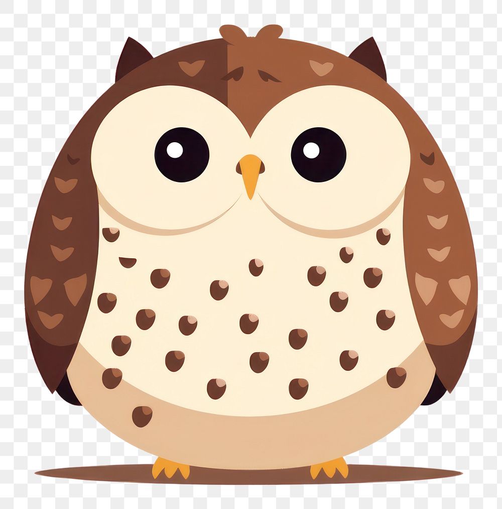 PNG Flat design character owl animal bird beak.
