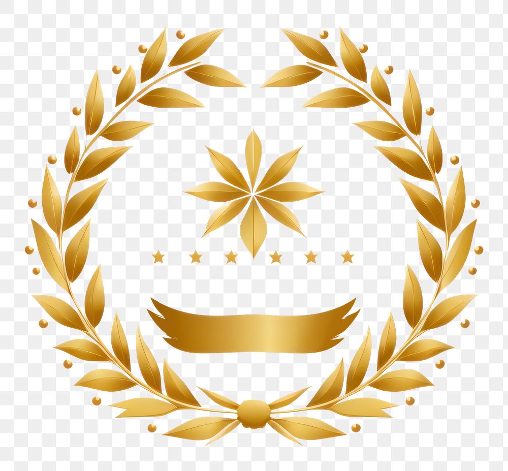 PNGWreath symbol gold logo.