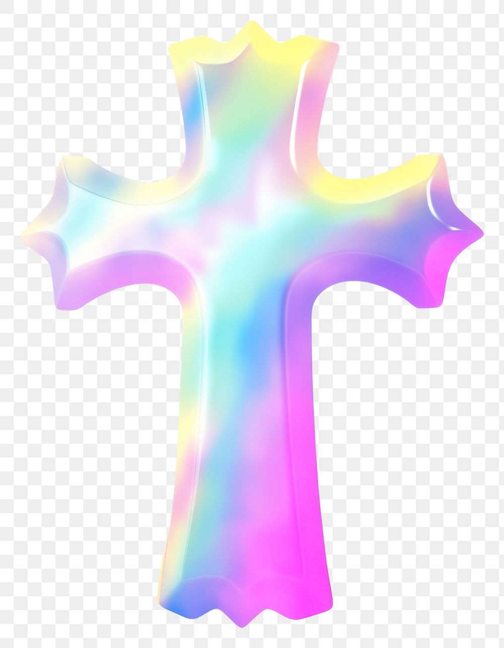 PNG Christian cross symbol purple spirituality.