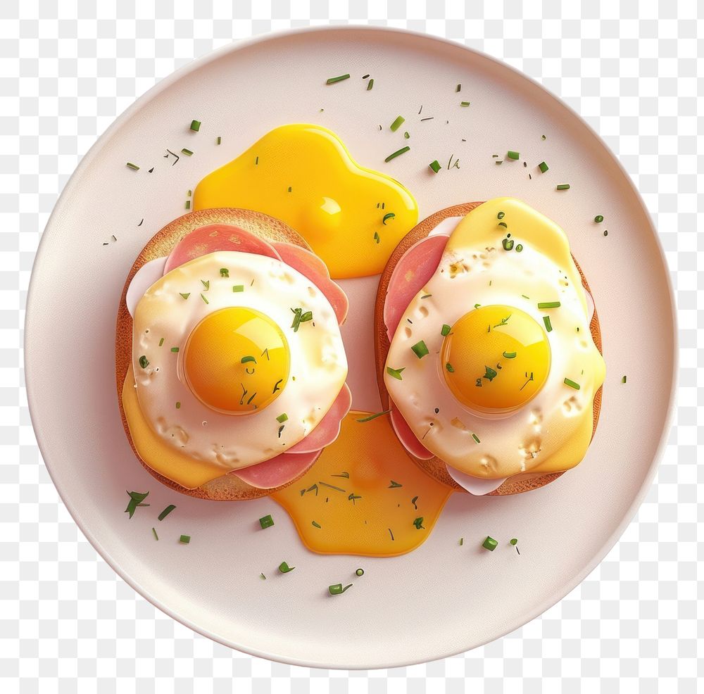 PNG Eggs benedicts pngs plate food breakfast.