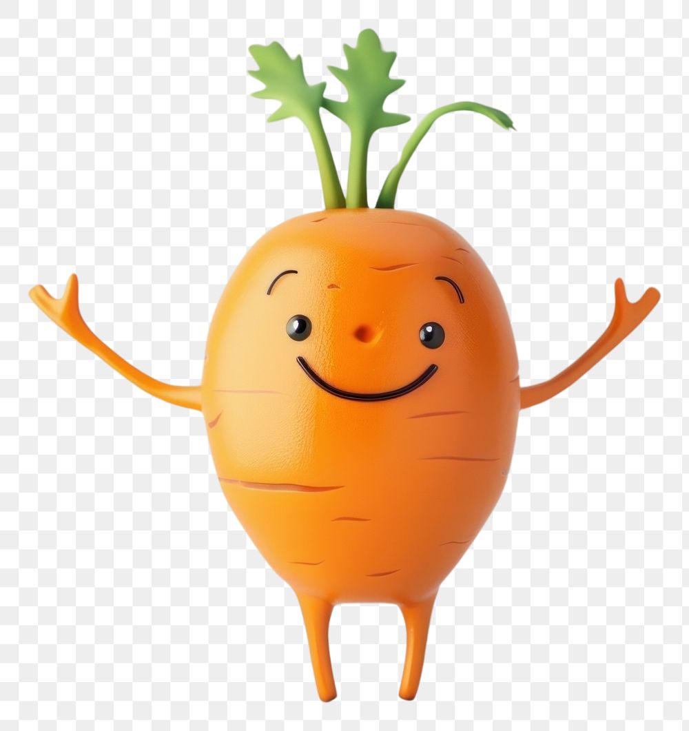 PNG Vegetable cartoon carrot plant.