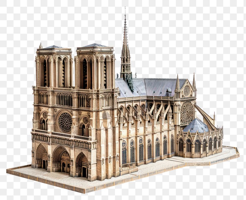 PNG Notre Dame de Paris architecture building tower.