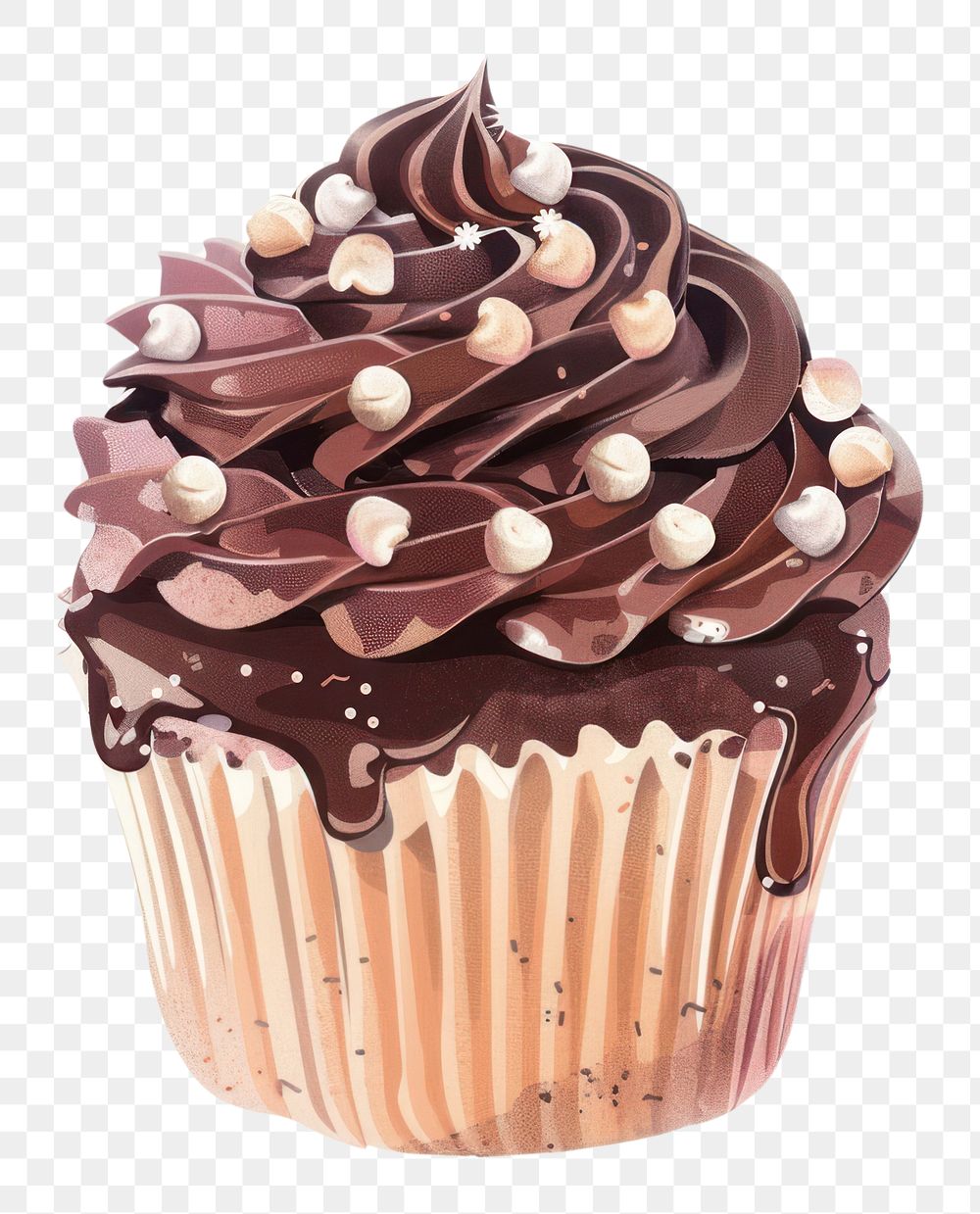 PNG Choclate Cupcake cupcake dessert food.