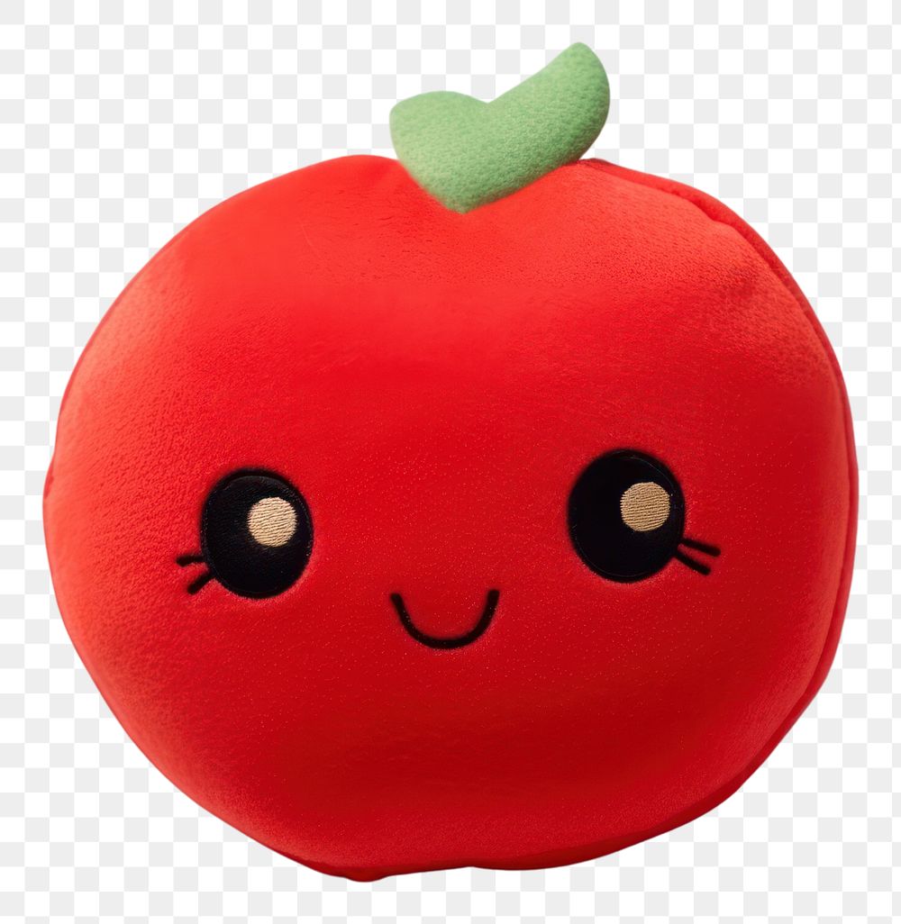 PNG Fabric cute cartoon tomato toy plush fruit.