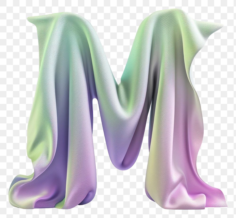 PNG  Letter M abstract purple font.