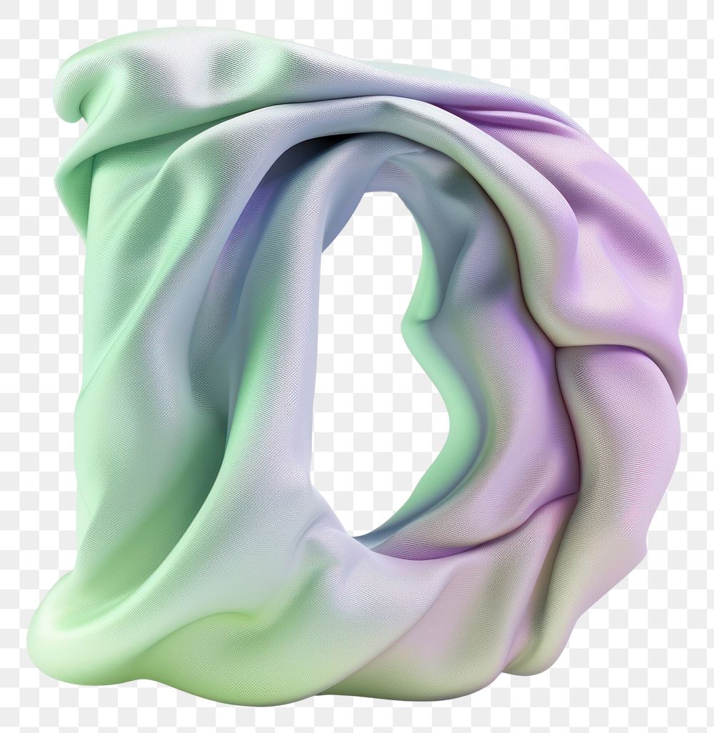 PNG  Letter D abstract purple green.